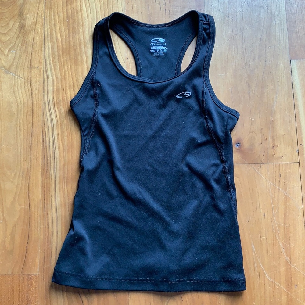 Black champion c9 girls Razorback black tank